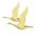 Metal Hanging Solid Brass Relief of Two Herons in Flight For Sale - Image 7 of 7