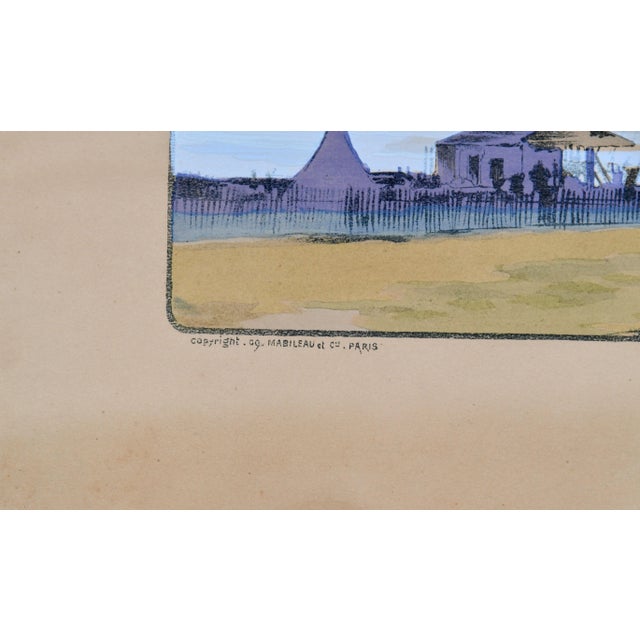 Marguerite Montaut, Airplanes, Boats and Spectators, 1909, Lithographs, Framed, Set of 2 For Sale - Image 7 of 9