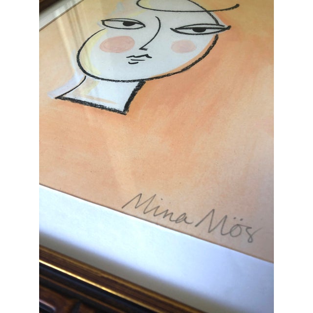Abstract Portrait by Mina Mös For Sale - Image 9 of 11