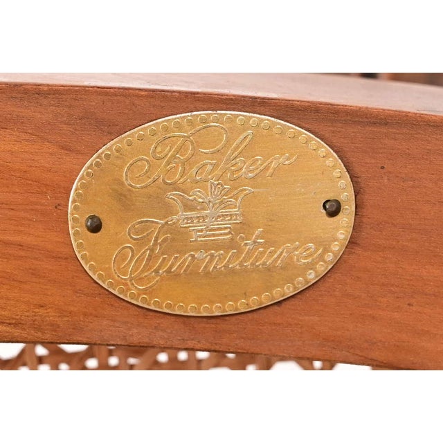 Baker Furniture Faux Bamboo and Cane Regency Armchair, 1960s For Sale - Image 12 of 13