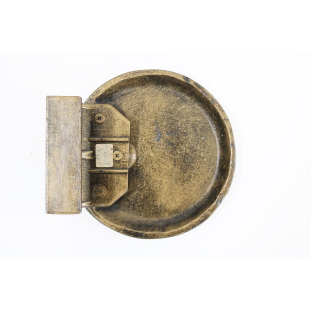 Brutalist front door handle Bronze-colored cast aluminum New and unused Old stock No pre-drilled holes are present on the...