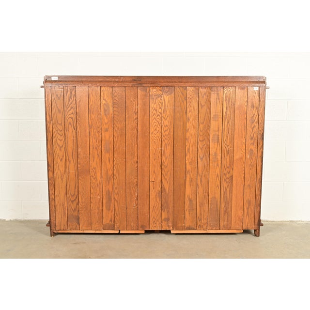 Stickley Mission Oak Arts & Crafts Triple Bookcase For Sale - Image 10 of 13