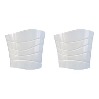 1960s Milky White Sconces by Mazzega, a Pair For Sale