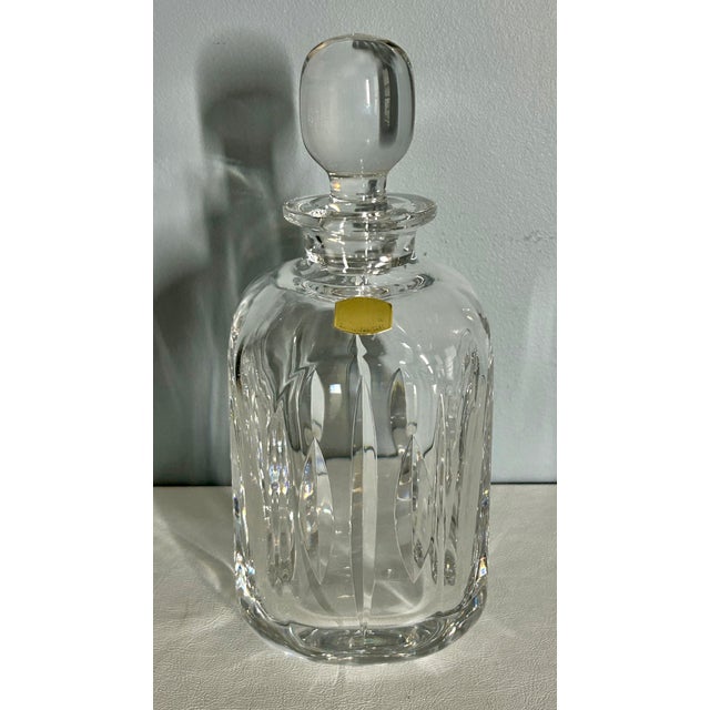 Vintage Cut Crystal Portuguese Decanter With Stopper For Sale - Image 12 of 13