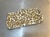 1930s-40s ivory silk/gold ivy beaded snap top clutch/purse w/ hideaway gold strap. Excellent condition.