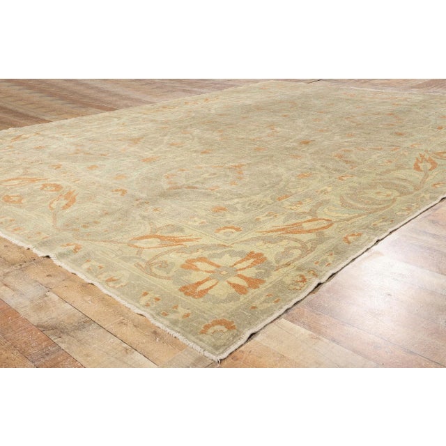 Vintage Modern Turkish Oushak Rug - 09'11 X 13'02 For Sale - Image 9 of 10