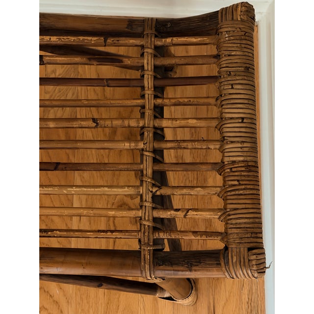 Wood Vintage Bentwood Rattan Bench For Sale - Image 7 of 12