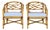 Mid-Century Rattan Barrel Lounge Chairs With New Sunbrella Cushions-Pair For Sale