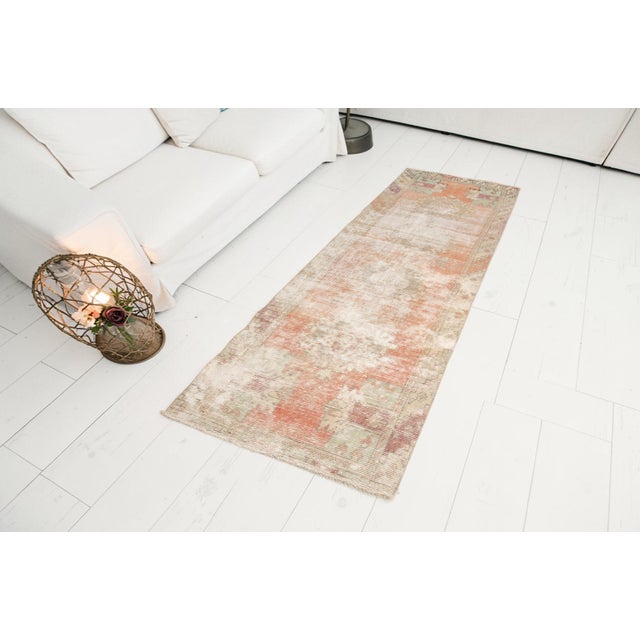 1970s Mid 20th Century Decorative Hallway Runner Rug For Sale - Image 5 of 10