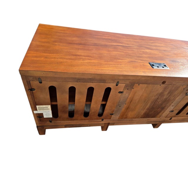 Brown 1990s Ethan Allen Tango Hawke Collection Media Console Sideboard Tv Stand Maple For Sale - Image 8 of 18
