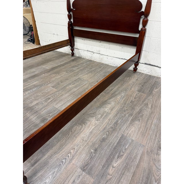 Vintage Full Size Duncan Phyfe Style Mahogany Bed For Sale - Image 16 of 16