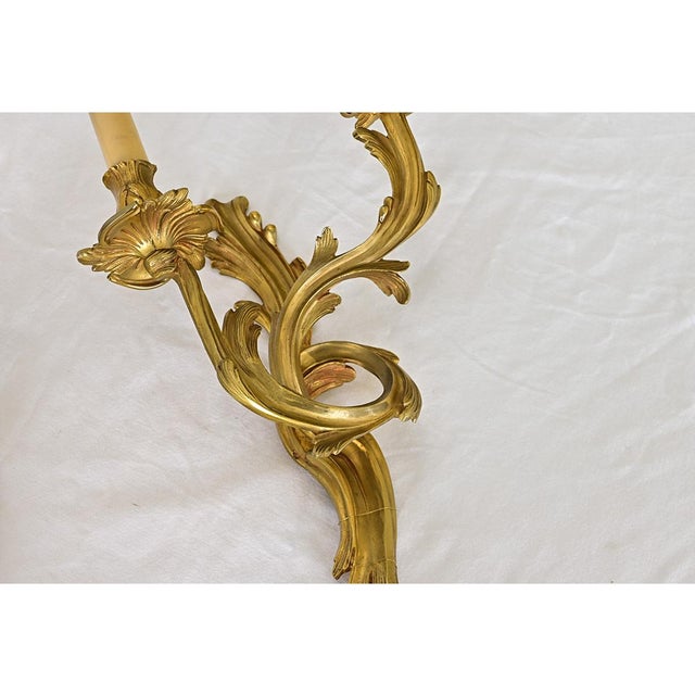 18th Century French Pair of Period Louis XV Wall Sconces For Sale - Image 9 of 12