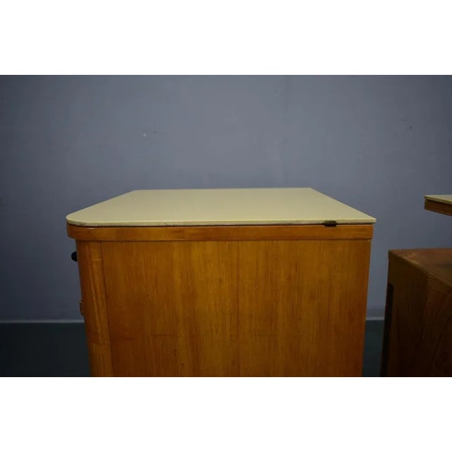 Bedside Tables by Jindrich Halabala, Czechoslovakia, 1940s, Set of 2 For Sale - Image 13 of 18