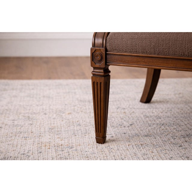 1970s Pair of 1970s Cane-Back Lounge Chairs With Curved Wood Frames — Jayme Avenue Estate For Sale - Image 5 of 5