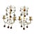 Antique Pair of Italian Gold Gilt & Crystal Candle Sconces For Sale