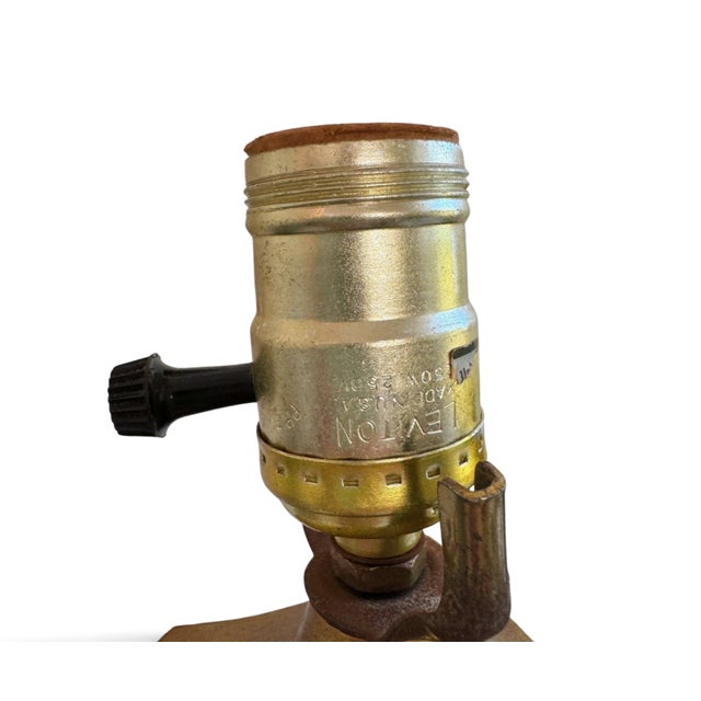 Vintage Stiffel Neoclassical Column Black & Gilt Column Table Lamps - a Pair For Sale - Image 10 of 12