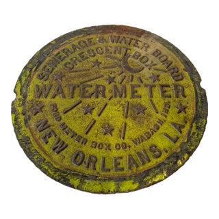 Original 1920s Salvaged Nola Water Meter Cover For Sale