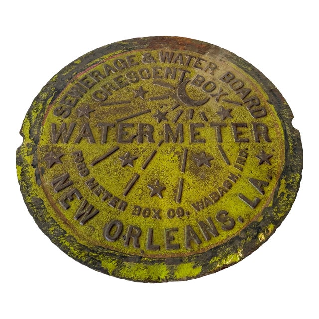 Original 1920s Salvaged Nola Water Meter Cover For Sale