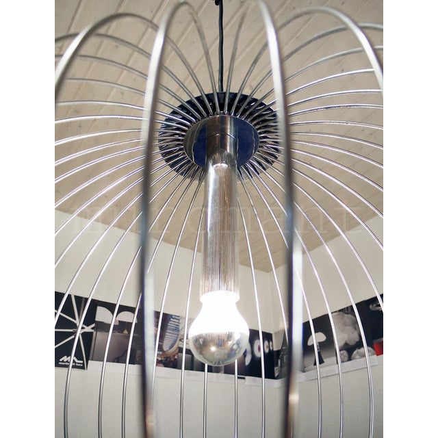 Mid-Century Modern Italian Chrome Pendant Light, 1960s For Sale - Image 3 of 8
