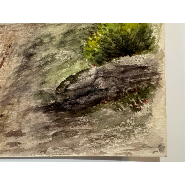Impressionist Early 20th Century Frank Henry Mason Signed Original Watercolor Country Road Mountain Landscape For Sale - Image 3 of 7