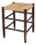 Wooden Stool with Rush Seat, 1960s For Sale