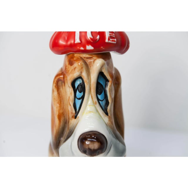 Vintage Ceramic Sick Droopy Dog with Ice Pack on Head & Rotating Music Box, 1960s For Sale - Image 17 of 18