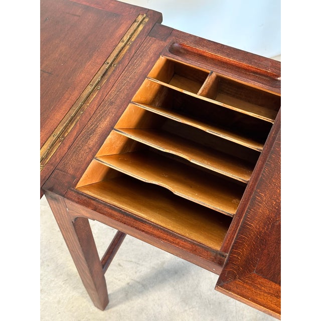 Vintage Wooden Writing Table, 1950s For Sale - Image 9 of 18