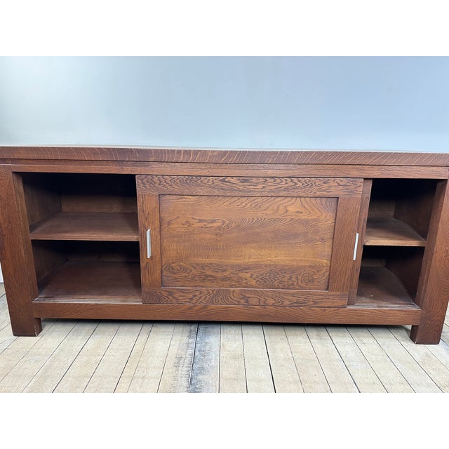 Brutalist Sideboard in Oak, 1990s For Sale - Image 11 of 14