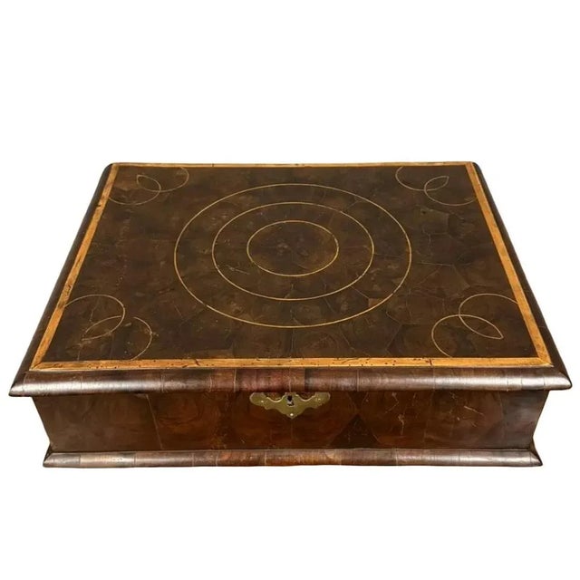 Wood Large Antique Box in Precious Wood Marquetry, 1880 For Sale - Image 7 of 7