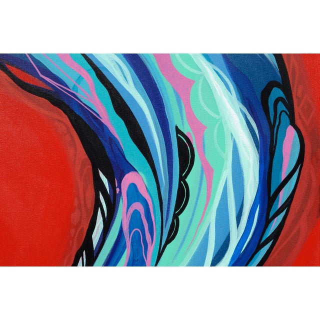 2010s Tyler Filkins Mixed Media Abstract Expressionist Mars Golden Celestial Spirit Visionary Art 2017 For Sale - Image 5 of 7