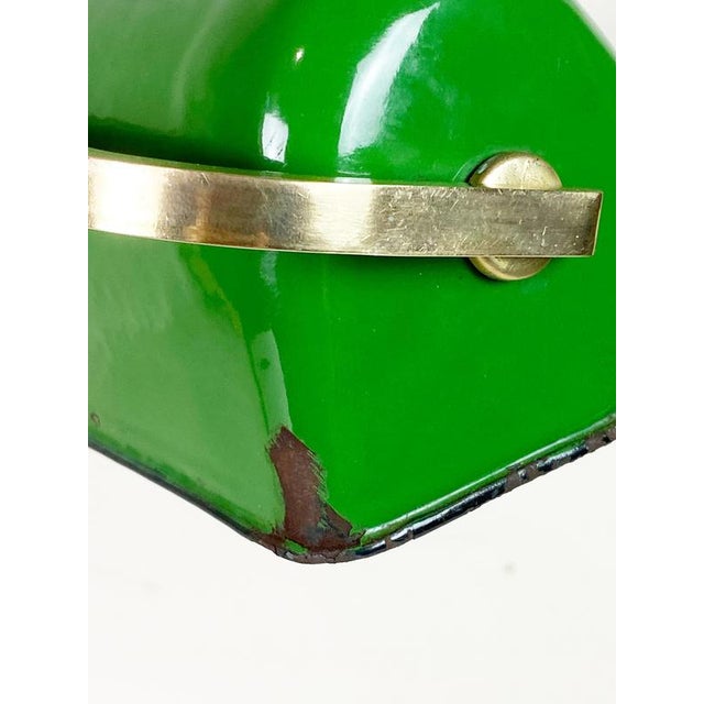 Metal Art Deco Banker Table Lamp, Former Czechoslovakia, 1920s For Sale - Image 7 of 17