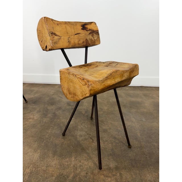 Mid 20th Century Set of Three Sculptural Brutalist Organic Mexican Modern Dining / Accent Chairs For Sale In Oklahoma City - Image 6 of 18
