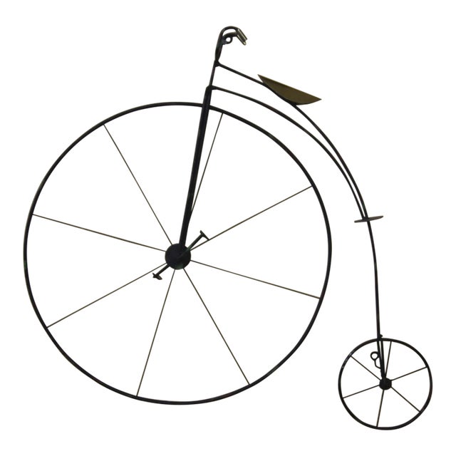 1990s Curtis Jere High Wheel Bike Sculpture For Sale