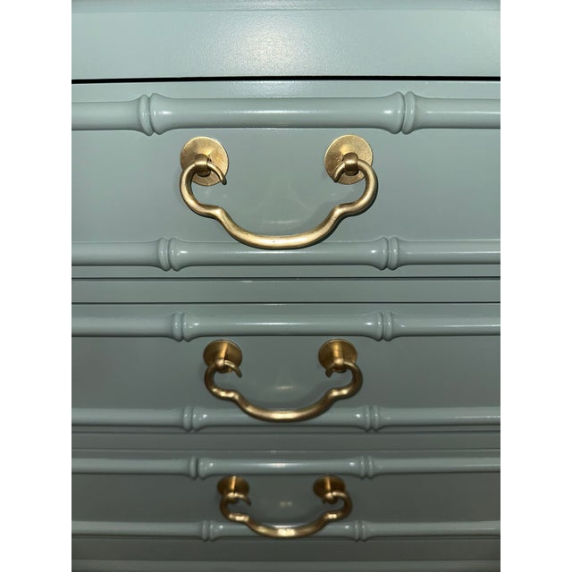 Wood 1960s Ficks Reed Chinoiserie Nightstand For Sale - Image 7 of 8