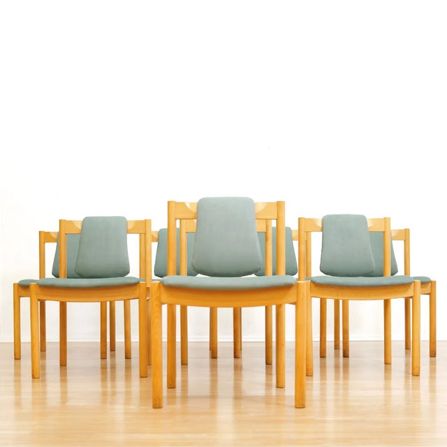 Set of Eight 1980s Post Modern Dining Chairs by Ercol For Sale - Image 9 of 10