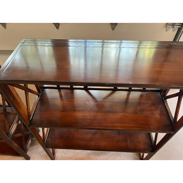 Brown Chippendale Style Shelf For Sale - Image 8 of 12