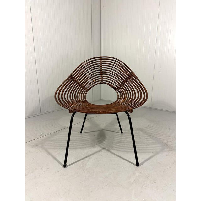 Rattan Easy Chairs attributed to Rohé Noordwolde Netherlands 1960s, Set of 2 For Sale - Image 15 of 18