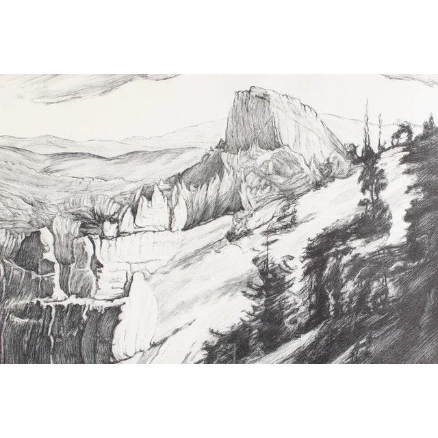 Original dramatic etching titled "Bryce Canyon" by American artist Adele Watson, modernist painter & muralist 1873 – 1947....