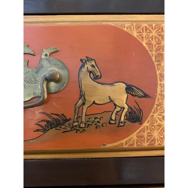 Vintage Chinoiserie Highboy Chest of Drawers For Sale - Image 10 of 13