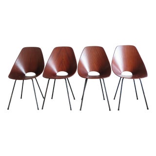 Italian Model Medea Chairs by Vittorio Nobili for Tagliabue Brothers, Set of 4 For Sale