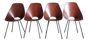 Italian Model Medea Chairs by Vittorio Nobili for Tagliabue Brothers, Set of 4