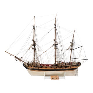 Italian Amati HMS Fly Ship Model, Hand-Assembled, 1:64 Scale, Restored For Sale