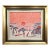 Mid-Century Modern 'Coral Sunset' Original Coastal Landscape Oil Painting by Swedish Artist Uno Vallman (1913-2004), Framed For Sale