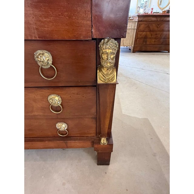 Wood 18th Century French Empire Marble Top Chest of Drawer / Commodes For Sale - Image 7 of 9