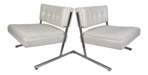Mid-Century Harvey Probber Slipper Chairs - a Pair