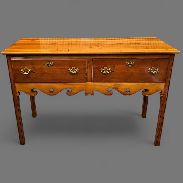 Wright Table Company George III Style Yew Wood Two-Drawer Sideboard For Sale - Image 4 of 8