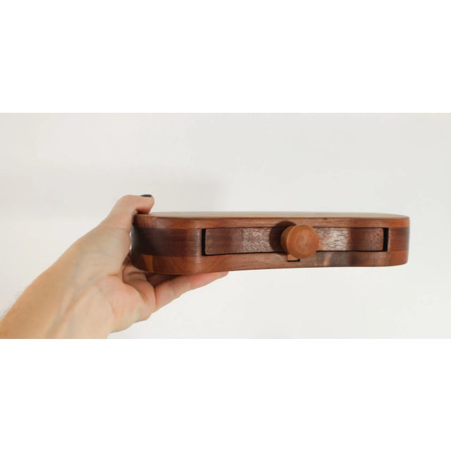 Wood Vintage Cedar Wood Dresser Top Trinket Box For Sale - Image 7 of 10