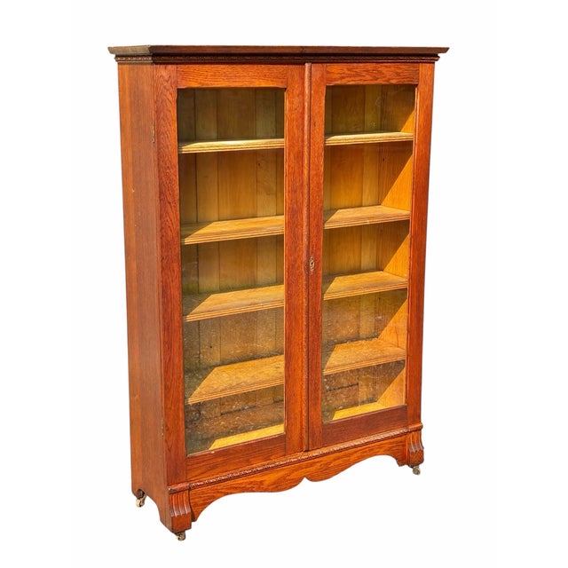 Bay Colony Antiques is proud to offer for sale this wonderful early 20th century Antique Oak double door Larkin bookcase /...