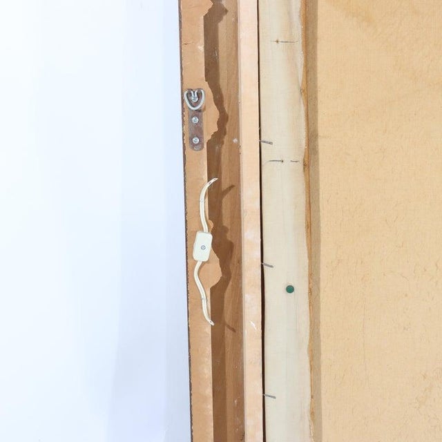 Green Monumental Antique Hudson River School Oil on Canvas PNW River Scene C1920 For Sale - Image 8 of 8