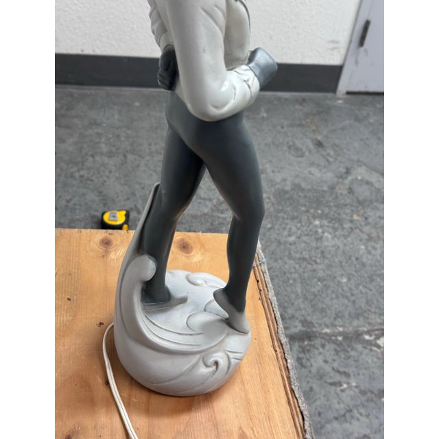 Sculpture Materials Circa 1960's Chalkware by Brest MFG Co. Male Ballet Dancer Table Lamp For Sale - Image 7 of 12